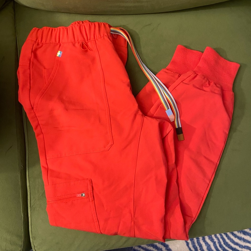 FIGS MENS JOGGER SCRUB PANT. PRIDE EDITION IN HIBISCUS